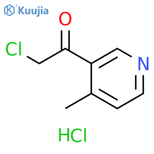 2-chloro-1-(4-methyl-3-pyridinyl)-Ethanone hydrochloride structure