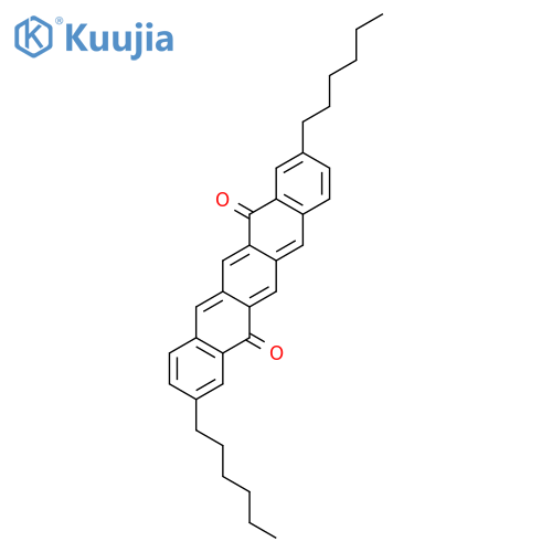 5,12-PENTACENEDIONE, 3,10-DIHEXYL- structure