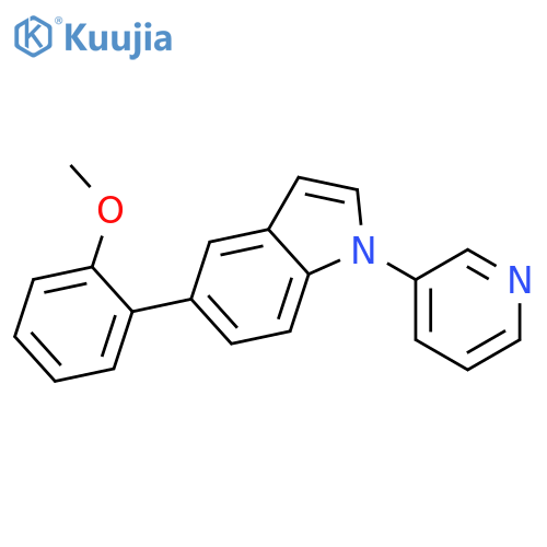 1H-Indole, 5-(2-methoxyphenyl)-1-(3-pyridinyl)- structure