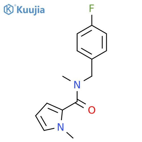 N-(4-fluorophenyl)methyl-N,1-dimethyl-1H-pyrrole-2-carboxamide structure