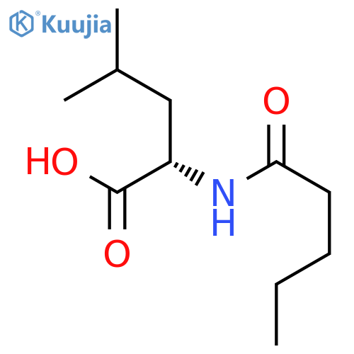 L-LEUCINE, N-(1-OXOPENTYL)- structure