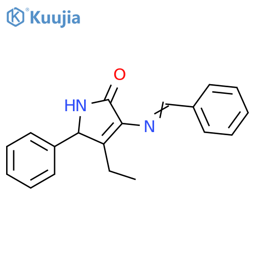 2H-Pyrrol-2-one,4-ethyl-1,5-dihydro-5-phenyl-3-[(phenylmethylene)amino]- structure