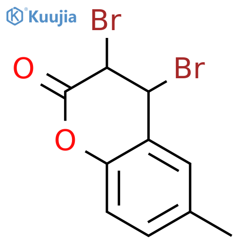 2H-1-Benzopyran-2-one, 3,4-dibromo-3,4-dihydro-6-methyl- structure