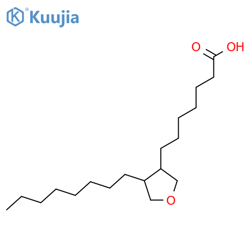 3-Furanheptanoic acid,tetrahydro-4-octyl-, (3R-trans)- (9CI) structure