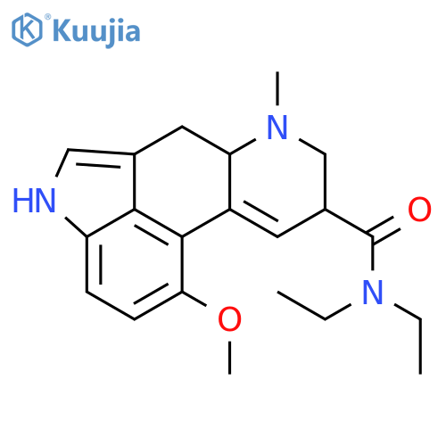 (8beta)-N,N-diethyl-12-methoxy-6-methyl-9,10-didehydroergoline-8-carboxamide structure