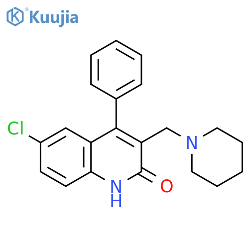6-chloro-4-phenyl-3-(piperidin-1-yl)methyl-1,2-dihydroquinolin-2-one structure