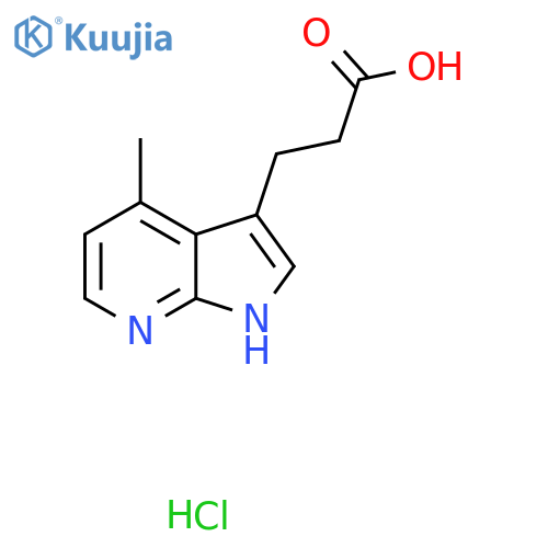 3-(4-Methyl-1H-pyrrolo[2,3-B]pyridin-3-YL)propanoic acid hydrochloride structure