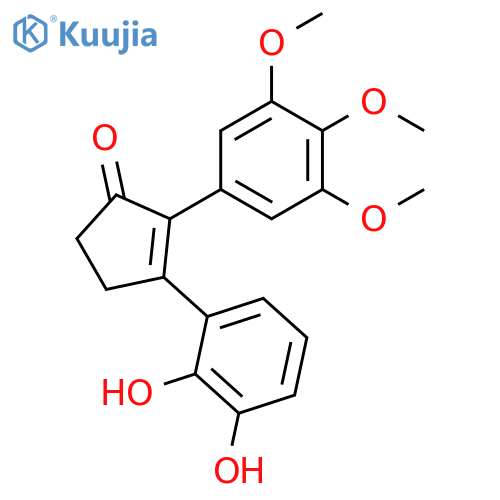 2-Cyclopenten-1-one,3-(2,3-dihydroxyphenyl)-2-(3,4,5-trimethoxyphenyl)- structure