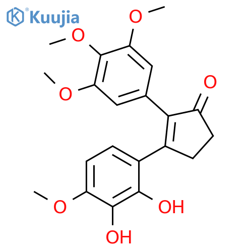 2-Cyclopenten-1-one,3-(2,3-dihydroxy-4-methoxyphenyl)-2-(3,4,5-trimethoxyphenyl)- structure