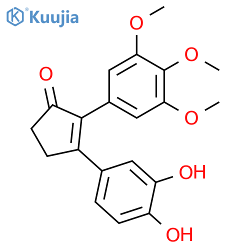 2-Cyclopenten-1-one,3-(3,4-dihydroxyphenyl)-2-(3,4,5-trimethoxyphenyl)- structure