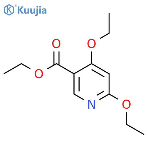 3-Pyridinecarboxylic acid, 4,6-diethoxy-, ethyl ester structure