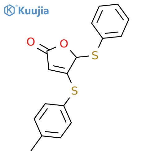 2(5H)-Furanone, 4-[(4-methylphenyl)thio]-5-(phenylthio)- structure