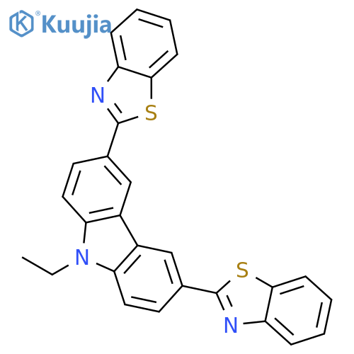9H-Carbazole, 3,6-bis(2-benzothiazolyl)-9-ethyl- structure