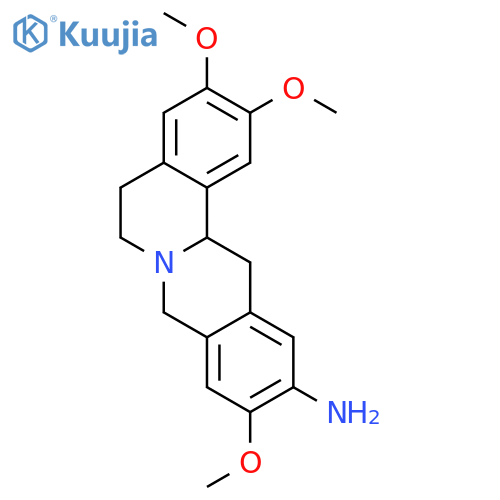 6H-Dibenzo[a,g]quinolizin-11-amine,5,8,13,13a-tetrahydro-2,3,10-trimethoxy- structure