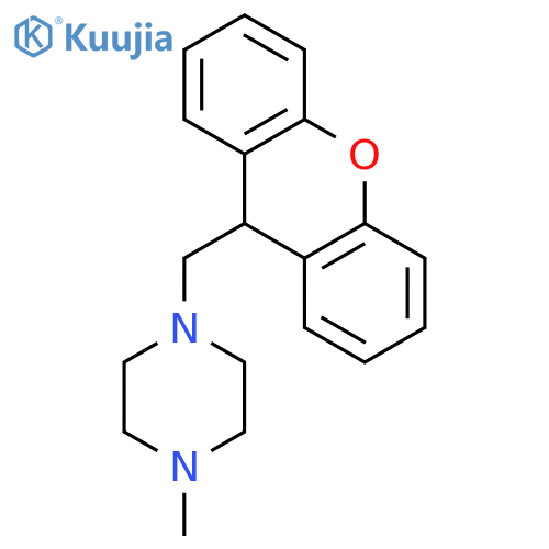 Piperazine, 1-methyl-4-(9H-xanthen-9-ylmethyl)- structure