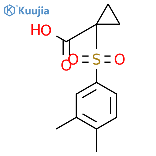 1-(3,4-Dimethyl-benzenesulfonyl)-cyclopropane-carboxylicacid structure