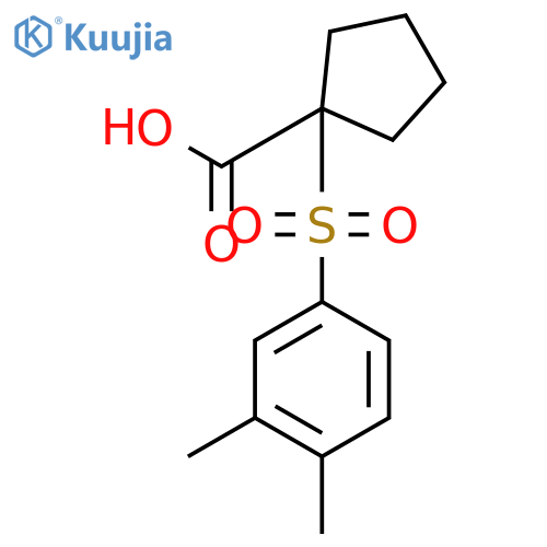 1-(3,4-Dimethyl-benzenesulfonyl)-cyclopentane-carboxylic acid structure