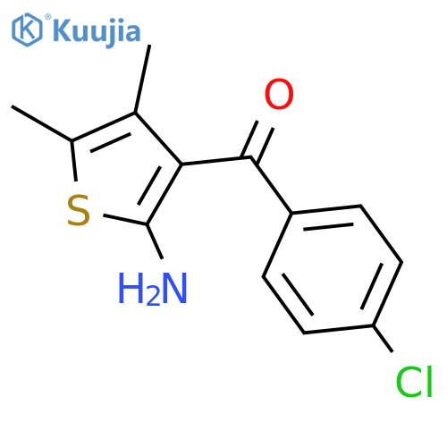 (2-Amino-4,5-dimethyl-thiophen-3-yl)-(4-chloro-phenyl)-methanone structure
