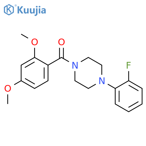 (2,4-dimethoxyphenyl)[4-(2-fluorophenyl)piperazin-1-yl]methanone structure