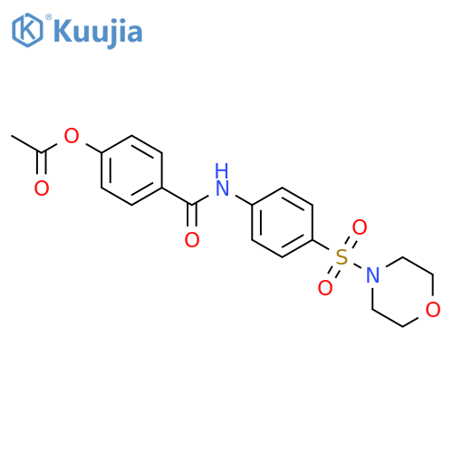 4-({[4-(4-morpholinylsulfonyl)phenyl]amino}carbonyl)phenyl acetate structure