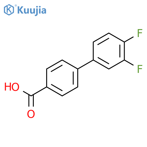 4-(3,4-Difluorophenyl)benzoic acid structure