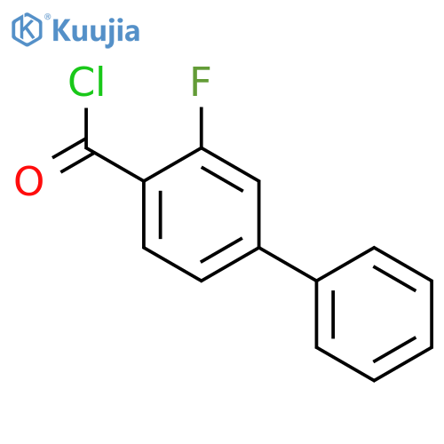 [1,1'-Biphenyl]-4-carbonyl chloride, 3-fluoro- structure