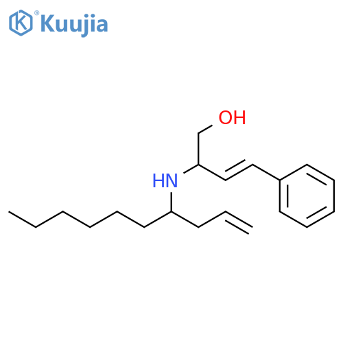 3-Buten-1-ol, 4-phenyl-2-[[(1S)-1-(2-propenyl)heptyl]amino]-, (2R,3E)- structure