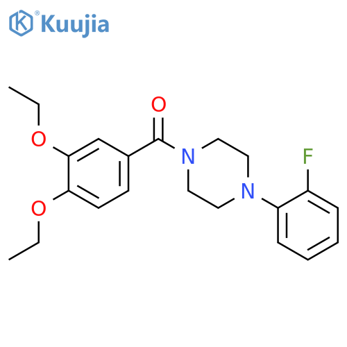 (3,4-Diethoxy-phenyl)-[4-(2-fluoro-phenyl)-piperazin-1-yl]-methanone structure