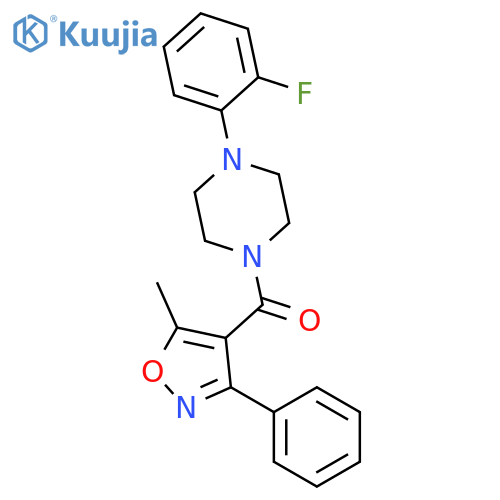 1-(2-fluorophenyl)-4-[(5-methyl-3-phenylisoxazol-4-yl)carbonyl]piperazine structure