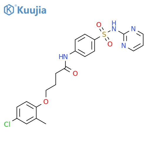 <br>4-(4-Chloro-2-methyl-phenoxy)-N-[4-(pyrimidin-2-ylsulfamoyl)-phenyl]-butyra mide structure