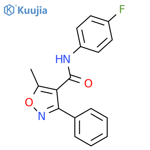 N-(4-fluorophenyl)(5-methyl-3-phenylisoxazol-4-yl)formamide structure