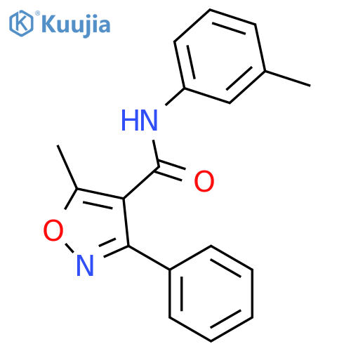 5-methyl-N-(3-methylphenyl)-3-phenyl-1,2-oxazole-4-carboxamide structure