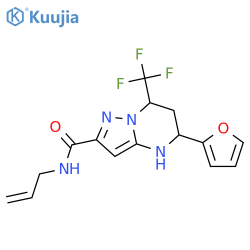 <br>N-allyl-5-(2-furyl)-7-(trifluoromethyl)-4,5,6,7-tetrahydropyrazolo[1,5-a]py rimidine-2-carboxamide structure