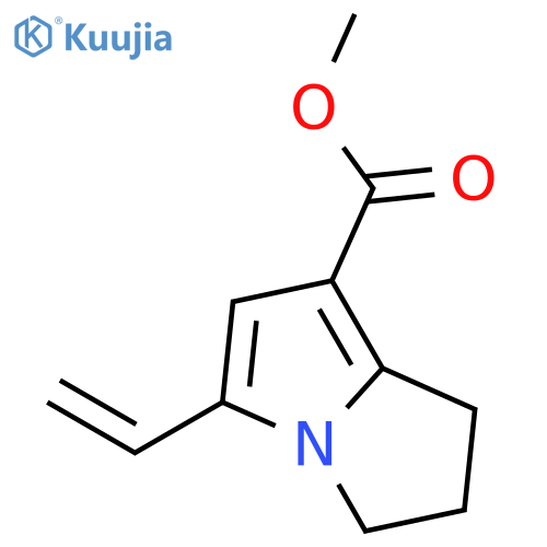 5-ethenyl-2,3-dihydro-1H-Pyrrolizine-7-carboxylic acid methyl ester structure