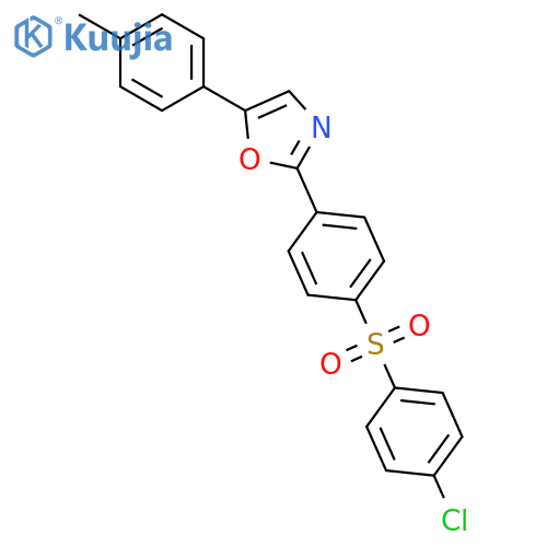 OXAZOLE, 2-[4-[(4-CHLOROPHENYL)SULFONYL]PHENYL]-5-(4-METHYLPHENYL)- structure