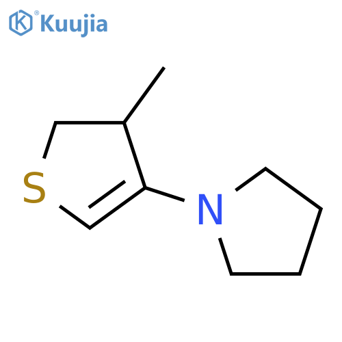 Pyrrolidine, 1-(4,5-dihydro-4-methyl-3-thienyl)- structure