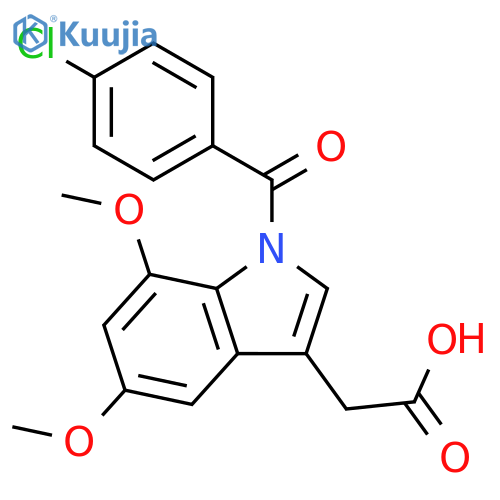 1H-INDOLE-3-ACETIC ACID, 1-(4-CHLOROBENZOYL)-5,7-DIMETHOXY- structure