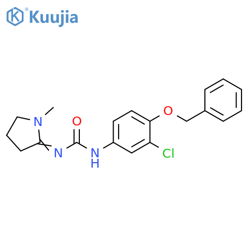 Urea, [3-chloro-4-(phenylmethoxy)phenyl](1-methyl-2-pyrrolidinylidene)- structure