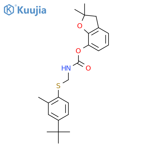 2,2-dimethyl-2,3-dihydro-1-benzofuran-7-yl {[(4-tert-butyl-2-methylphenyl)sulfanyl]methyl}carbamate structure