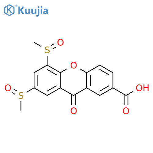 9H-Xanthene-2-carboxylic acid, 5,7-bis(methylsulfinyl)-9-oxo- structure