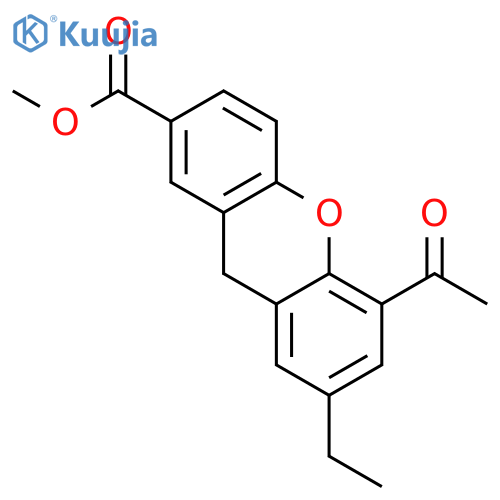 9H-Xanthene-2-carboxylic acid, 5-acetyl-7-ethyl-, methyl ester structure
