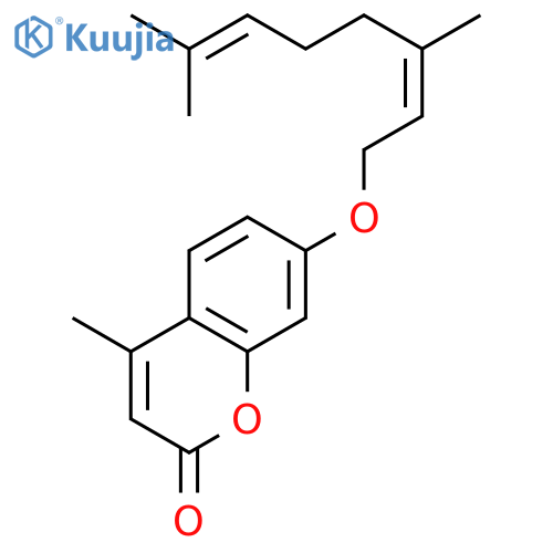 2H-1-Benzopyran-2-one,7-[(3,7-dimethyl-2,6-octadien-1-yl)oxy]-4-methyl- structure