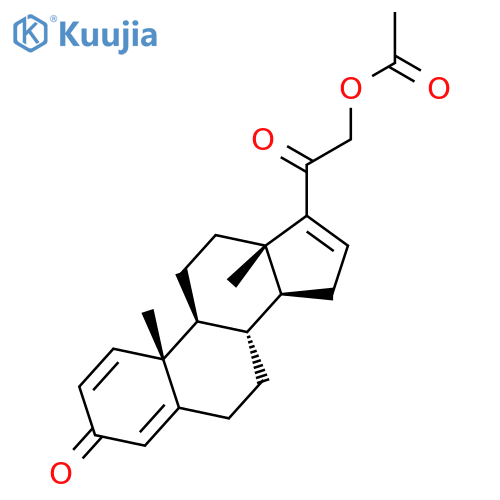 Pregna-1,4,16-triene-3,20-dione, 21-(acetyloxy)- structure