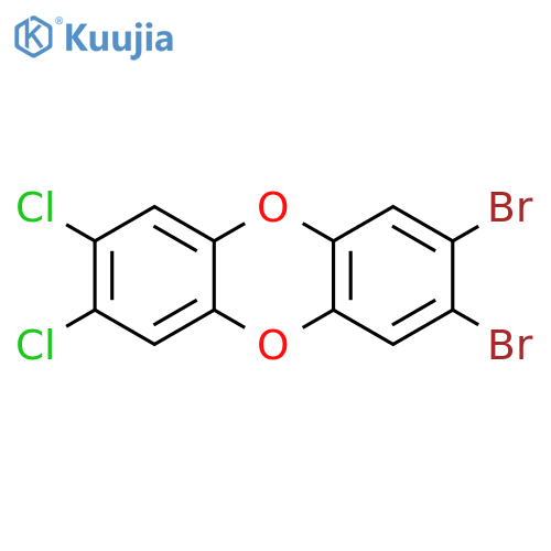 2,3-Dibromo-7,8-dichlorodibenzo-p-dioxin structure