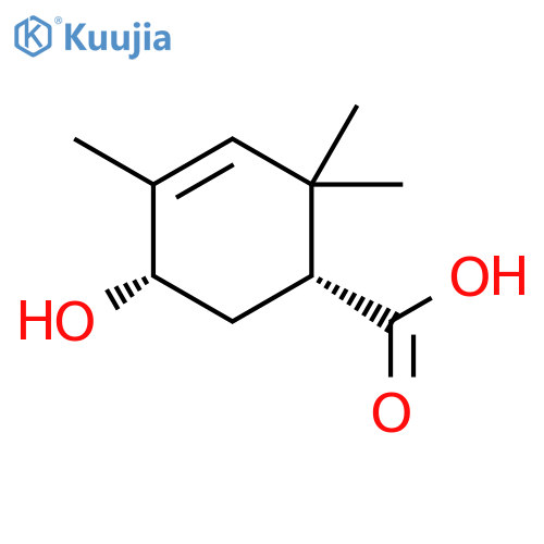 3-Cyclohexene-1-carboxylic acid, 5-hydroxy-2,2,4-trimethyl-, (1R,5S)- structure
