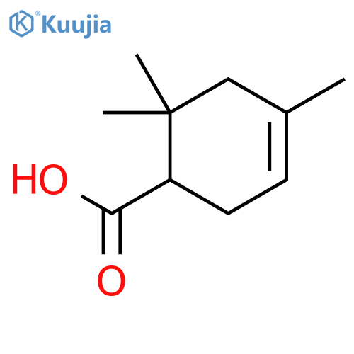3-Cyclohexene-1-carboxylic acid, 4,6,6-trimethyl- structure