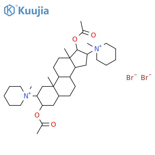 (3alpha,5alpha,17alpha)-3,17-bis(acetyloxy)-2,16-bis(1-methylpiperidinium-1-yl)androstane dibromide structure