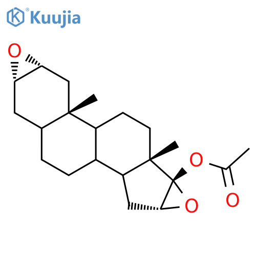 2a,3a,16a,17a-Diepoxy-17b-acetoxy-5a-androstane structure