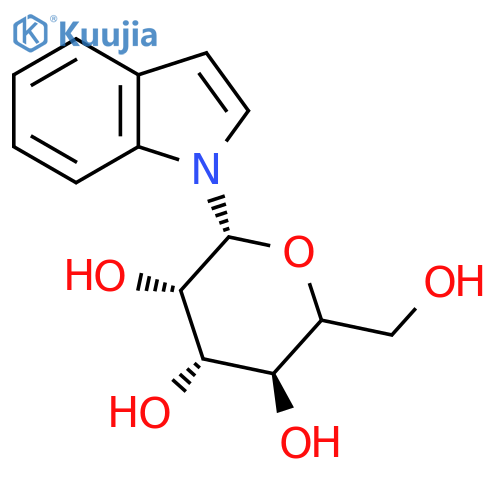 (3S,4S,5S,6R)-2-(Hydroxymethyl)-6-(1H-indol-1-yl)-tetrahydro-2H-pyran-3,4,5-triol structure