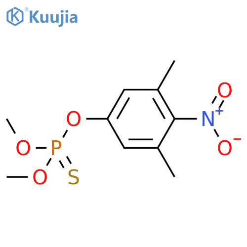 O-(3,5-dimethyl-4-nitrophenyl) O,O-dimethyl thiophosphate structure